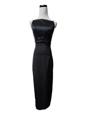 90s Jim Hjelm Occasions black spaghetti long dress . size 4 . Made in USA